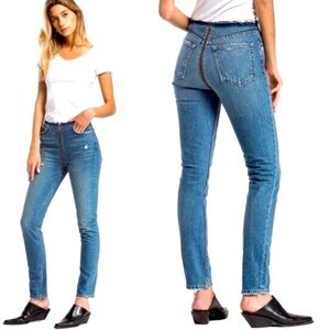 Boyish by her zipper jeans boho  skinny denim summer party rare casual nwt $300
